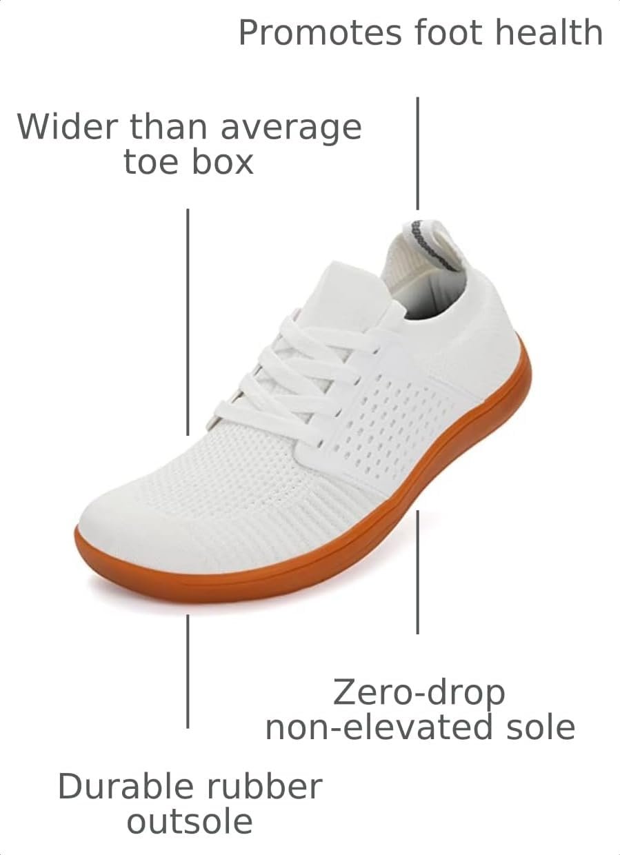 WHITIN Women's Wide Minimalist Barefoot Shoes W85 | Zero Drop for Stance and Gait Alignment, Thin Sole Enhances Ankle Stability, Ideal for Casual Wear, Gym Training, and Walking - Image 3