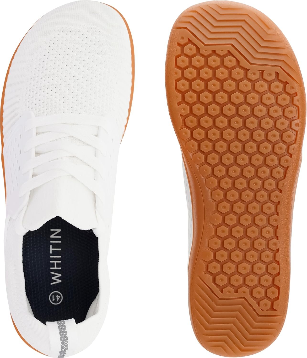 WHITIN Women's Wide Minimalist Barefoot Shoes W85 | Zero Drop for Stance and Gait Alignment, Thin Sole Enhances Ankle Stability, Ideal for Casual Wear, Gym Training, and Walking - Image 8