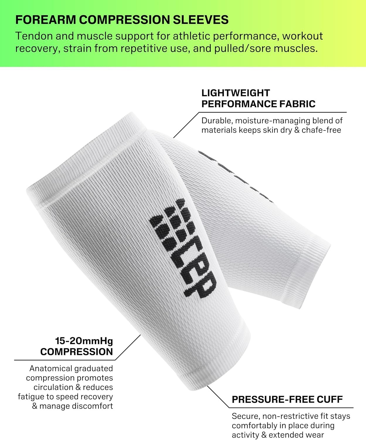CEP Compression Forearm Sleeves for Men & Women – Lightweight Arm Support for Circulation, Recovery & Muscle Stability (Pair) - Image 5