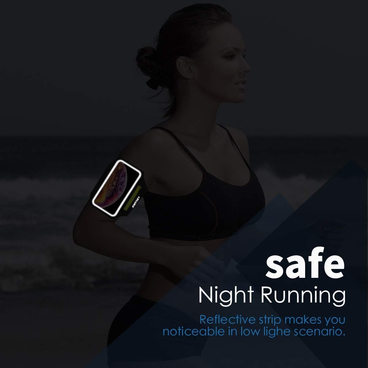 Running Armband with Earphone Bag Cell Phone Armband for iPhone 17 16 15 Pro 14 Plus 13 11 XR, Galaxy S24/S10 Water Resistant Sports Phone Holder Case & Zipper Slot Car Key Holder for 6.9 inch Phone - Image 9