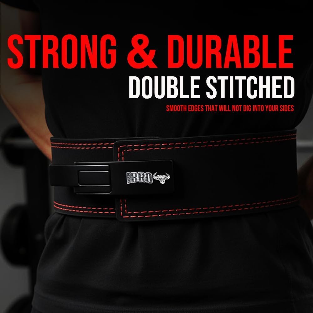 IBRO Powerlifting Lever Gym Belt – Power 8MM, 10MM or 13MM Extreme Heavy Duty Genuine Leather Belts - Squats Deadlifts Bodybuilding Weight Lifting IPF Power Lifting Strongman for Men - Image 8