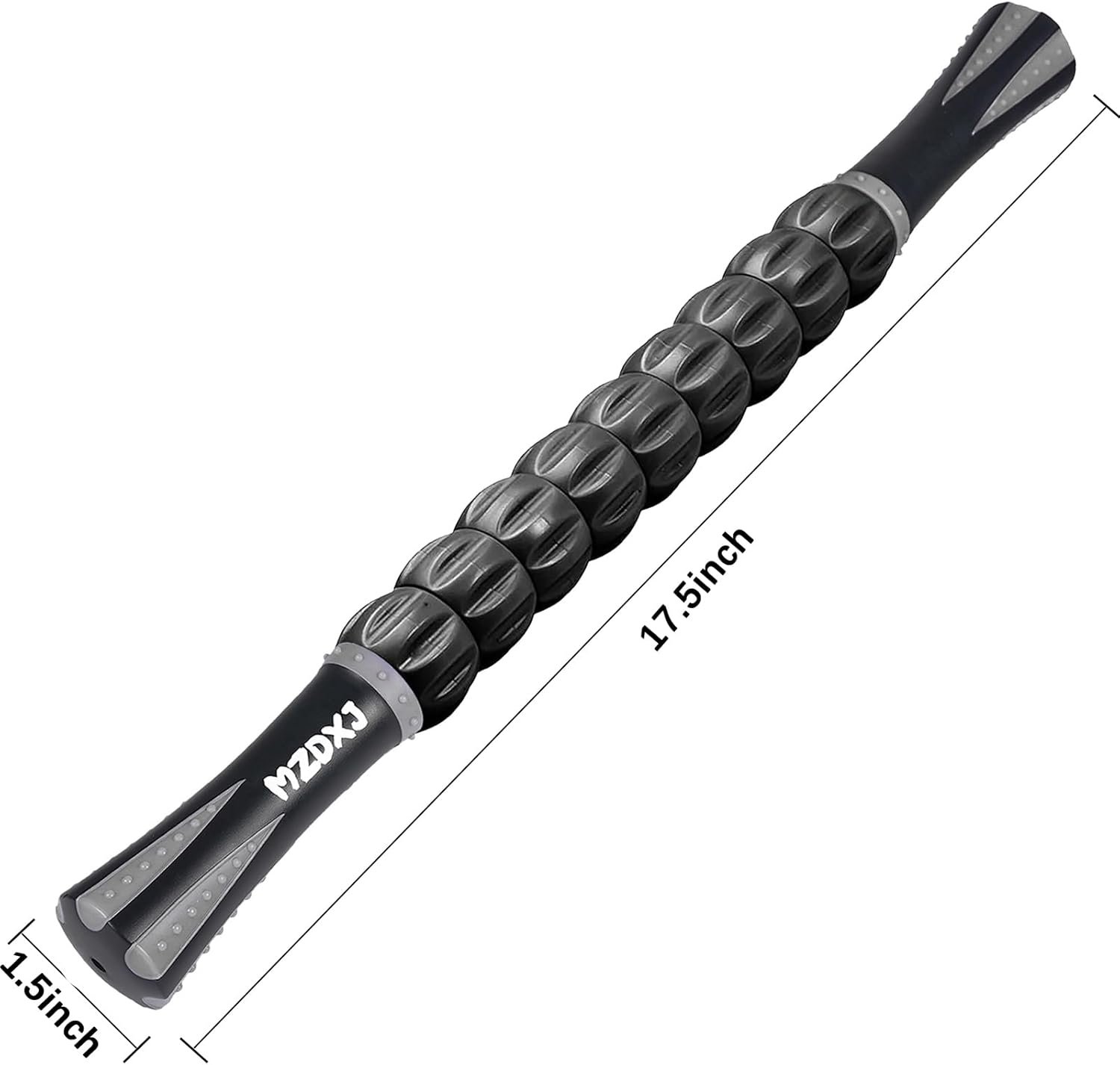 Muscle Roller Massage Roller Stick- Deep Tissue Fascia Blaster for Myofascial Pain Relief, Lymphatic Drainage & Body Sculpting, Handheld Physical Therapy & Recovery Tool (Gray Black-) - Image 2