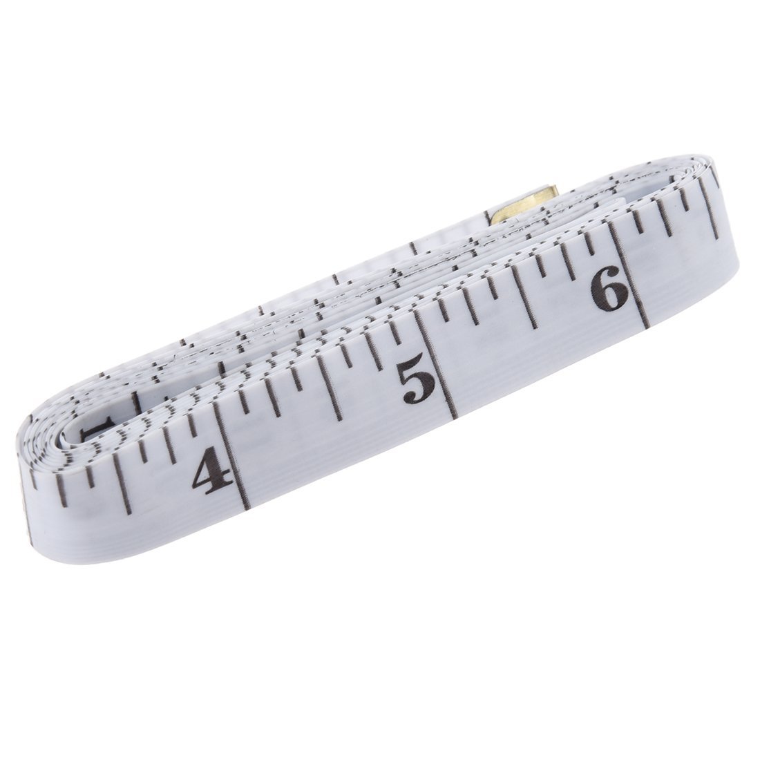 GDMINLO Soft Tape Measure Double Scale Body Sewing Flexible Tailor Craft Vinyl Ruler for Weight Loss Medical Body Measurement, Has Centimetre Scale on Reverse Side 60-inch(White) - Image 2