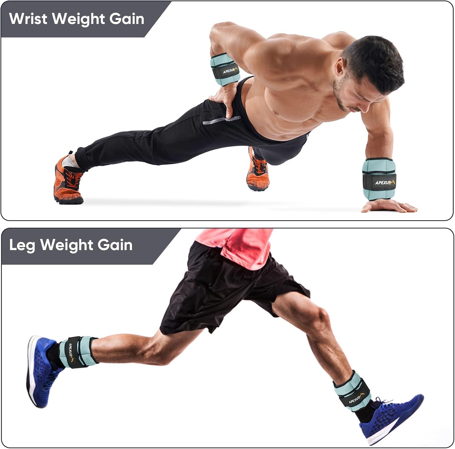 APEXUP Adjustable Ankle Weights for Women and Men, Modularized Leg Weight Straps for Yoga, Walking, Running, Aerobics, Gym, Physical Therapy - Image 8