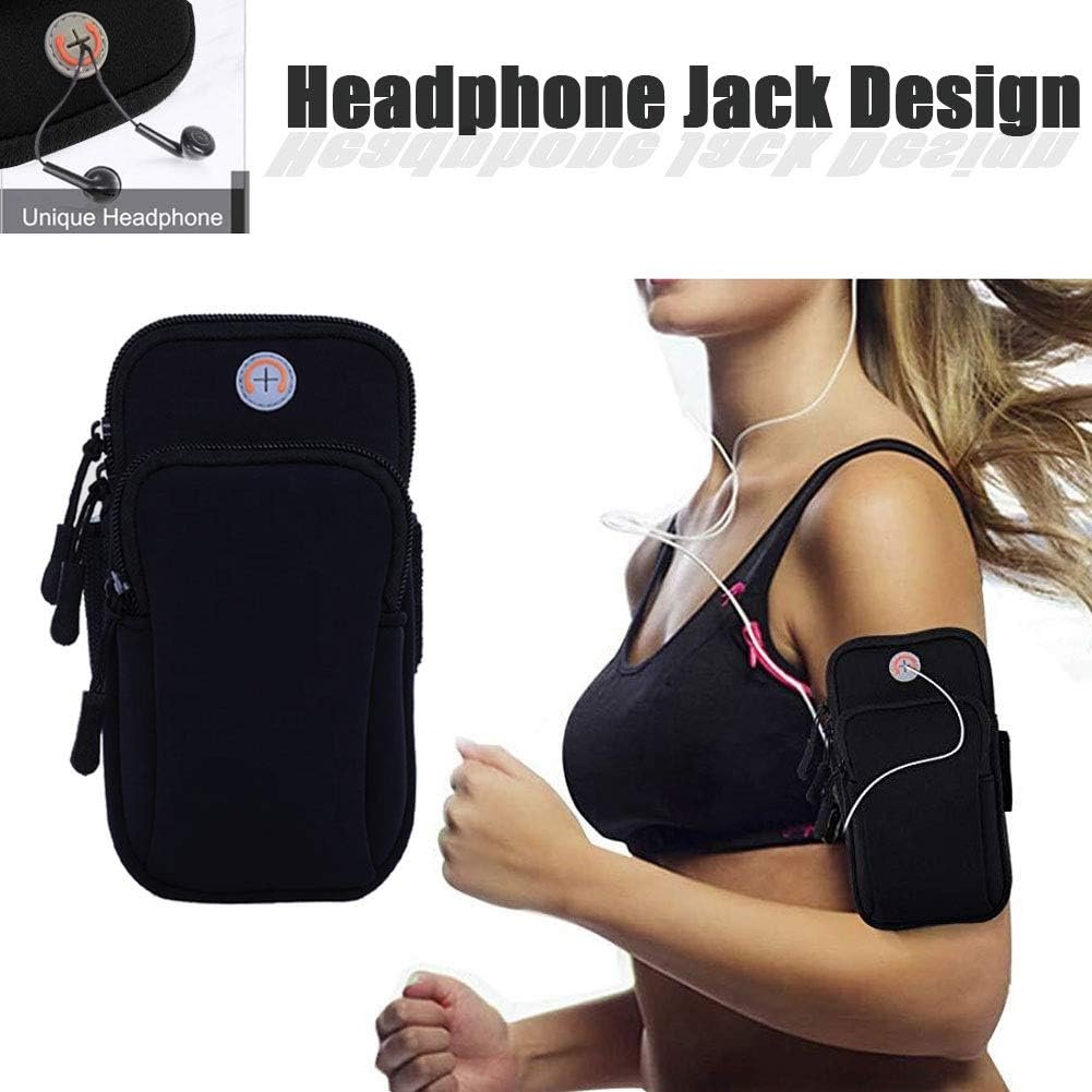 Phone Holder for Running Armband iPhone 17 16 16e 15 14 13 12 11 Pro Max XS XR Plus Mini Galaxy Ultra S26 S25 S24 S23 S22 S21 Note 20 10 Pouch Bag, Arm Band Sleeve Fit Sport Gym Hiking Black - Image 6