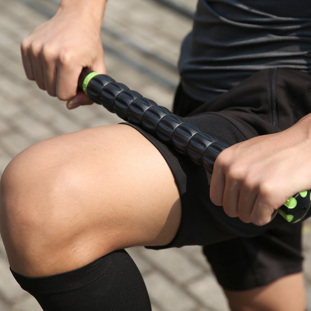 Idson Muscle Roller Stick for Athletes- Body Massage Sticks Tools Massager for Relief Muscle Soreness,Cramping and Tightness,Help Legs and Back Recovery,Black Green - Image 5