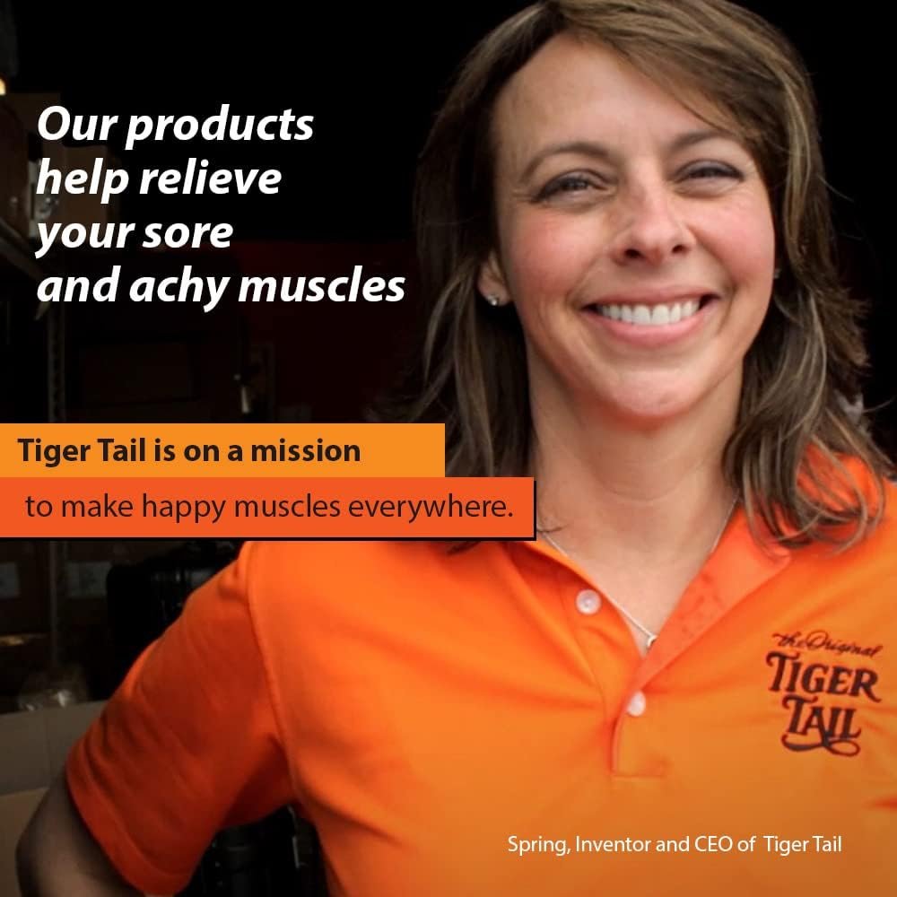 Tiger Tail 18in Massage Stick Portable Roller, Handheld, Deep Tissue Foam Roller, Body Massage and Myofascial Release Tool for Legs, Neck, Calves, Thighs, Shins & Back, The Original 18, Made in USA - Image 9