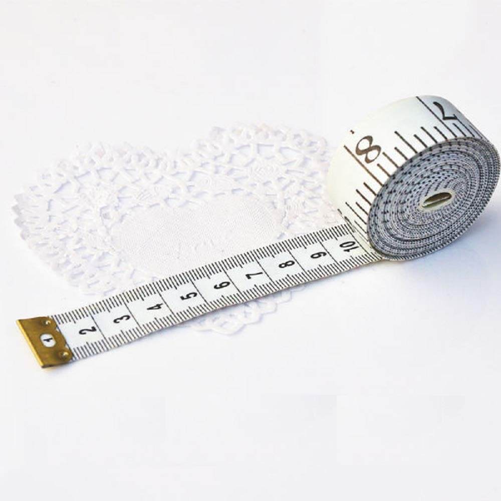 GDMINLO Soft Tape Measure Double Scale Body Sewing Flexible Tailor Craft Vinyl Ruler for Weight Loss Medical Body Measurement, Has Centimetre Scale on Reverse Side 60-inch(White) - Image 7