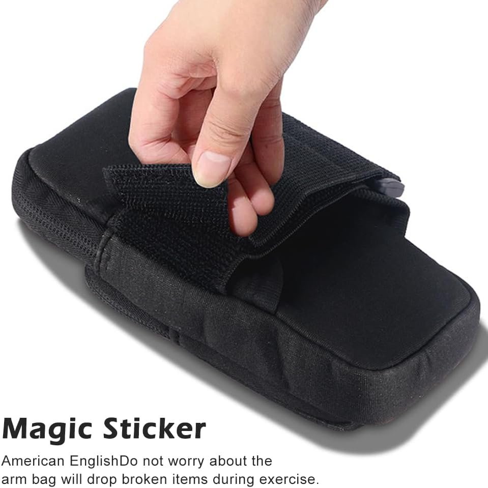 Phone Holder for Running, Walking, Workout, Under 7 in Armband Smartphone Holder, Phone Pouch Cards Keys Wallet, Gym Sports Arm Bands Sleeve Fit Women Men(Color:Black) - Image 6