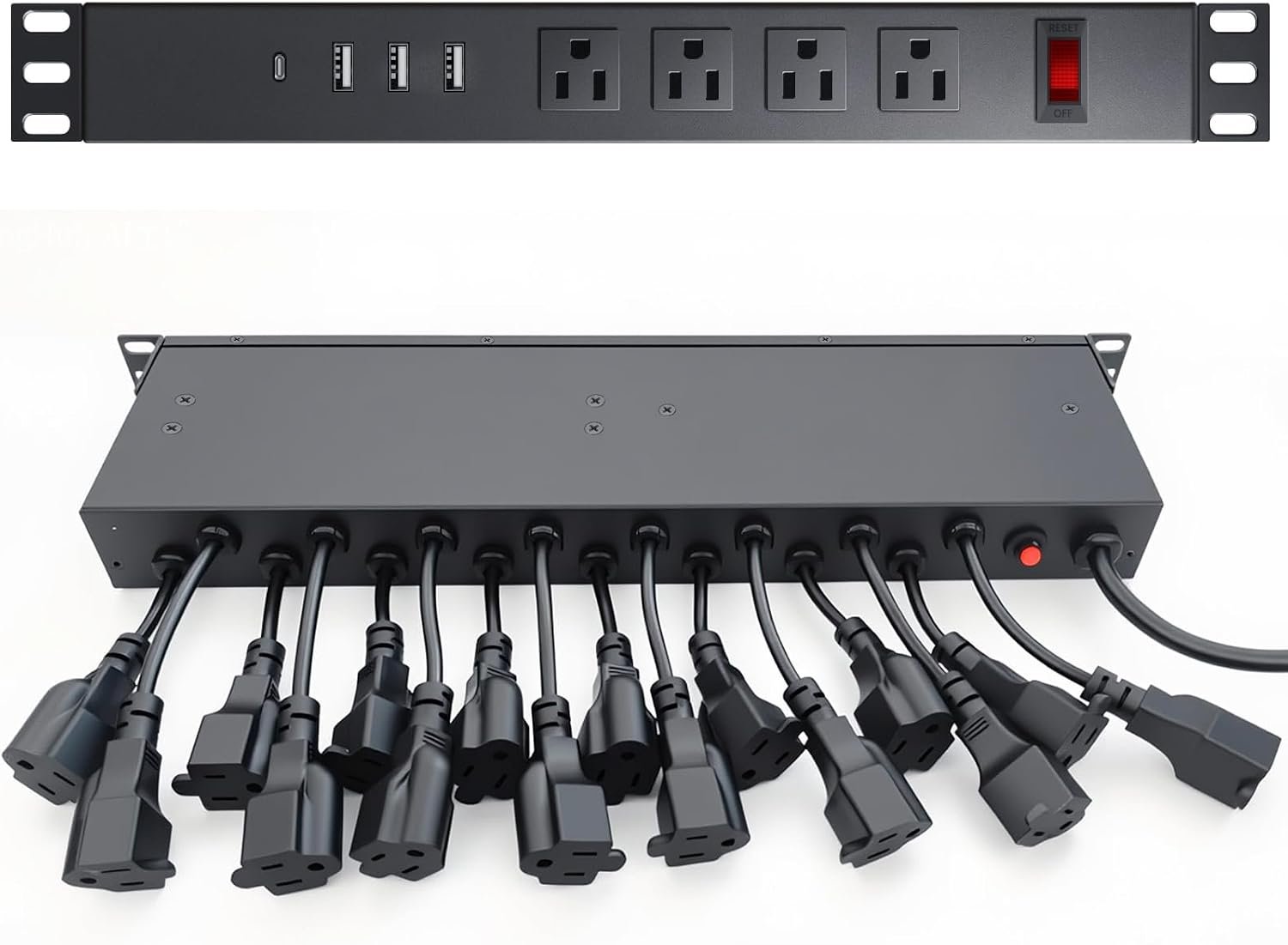 20-Outlet 1U Rack Mount PDU Power S...