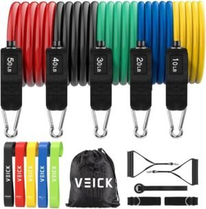 VEICK 10-150LBS Resistance Bands wi...