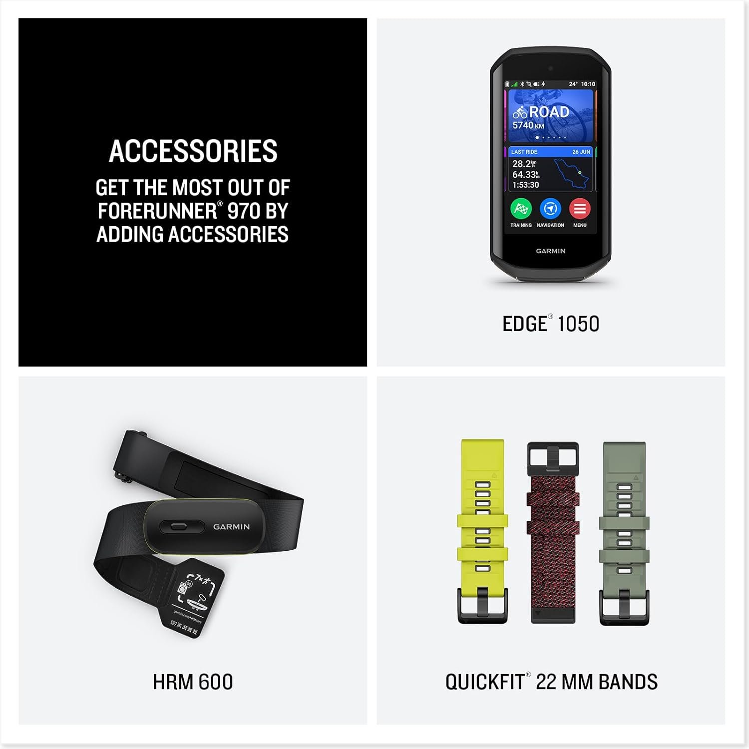 Garmin® Forerunner® 970, Premium GPS Running and Triathlon Smartwatch, AMOLED Display, Built-in LED Flashlight, Carbon Gray DLC Titanium with Black Case and Translucent Whitestone Band | 1.4 Amoled, Built-in LED Flashlight, Titanium Bezel and Sapphire Lens, Multi-Band GPS with Maps, Up to 15 Days Smartwatch - Image 7