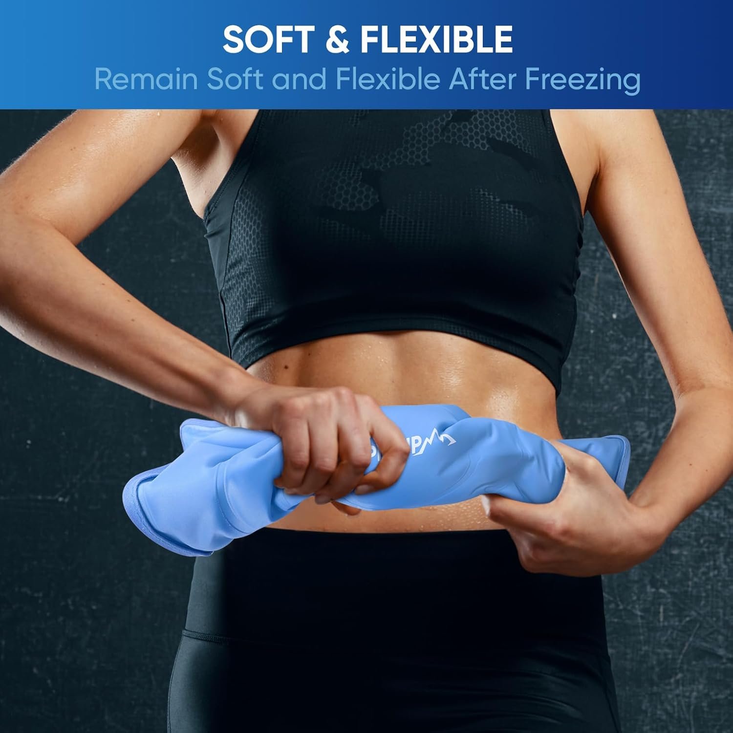 APEXUP Gel Ice Packs for Injuries Reusable, Flexible Double Sided Cold Packs for Injuries, Ice Pack for Knee, Shoulder, Back, Hip, Leg, Arm (Blue, 8"x5.5", 1PK) - Image 8