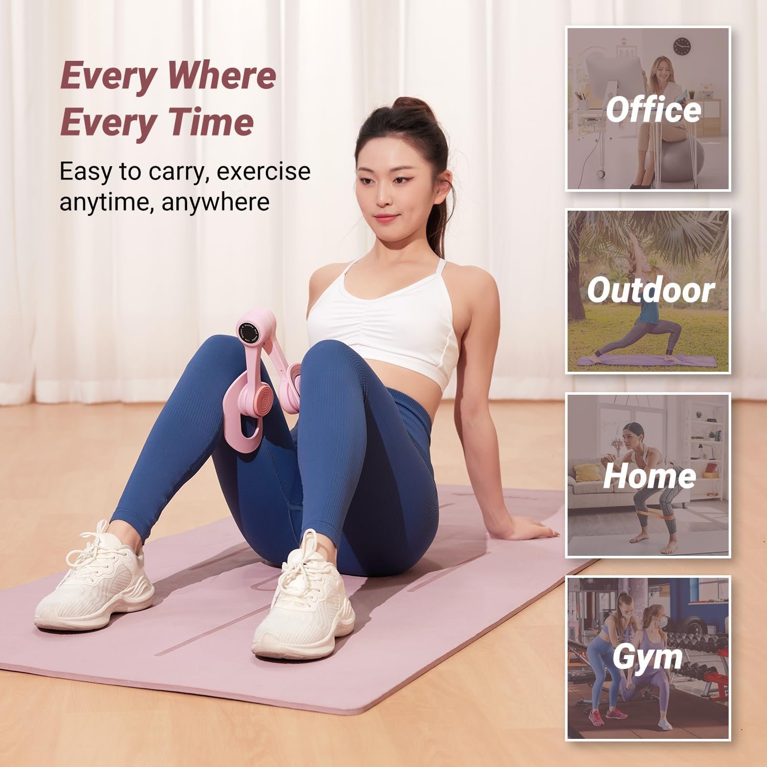 MERACH Thigh Trainer, Pelvic Floor Muscle Trainer, Inner Thigh Exercise Workout Equipment for Home Gym, Pelvic Floor Strengthening Women - Image 6