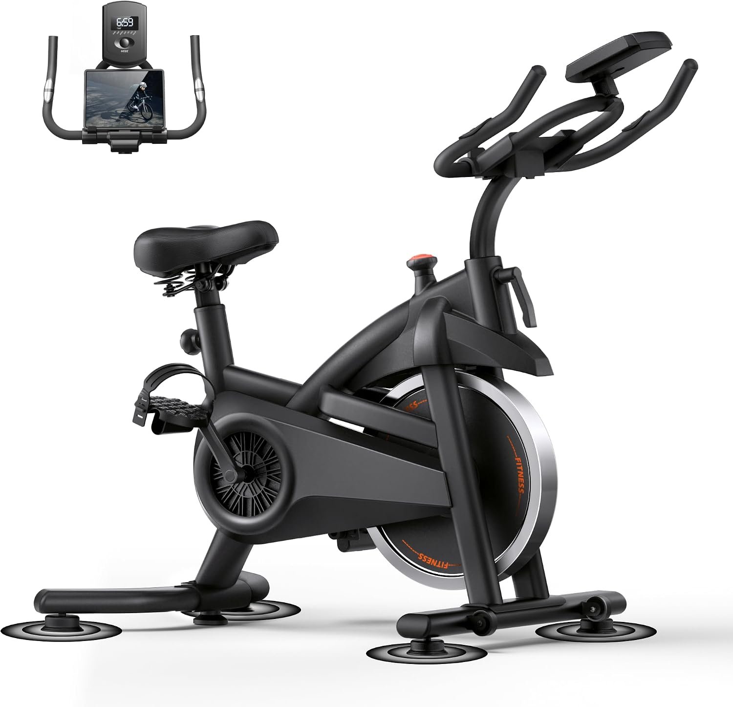 CURSOR FITNESS Exercise Bike,0-100 ...