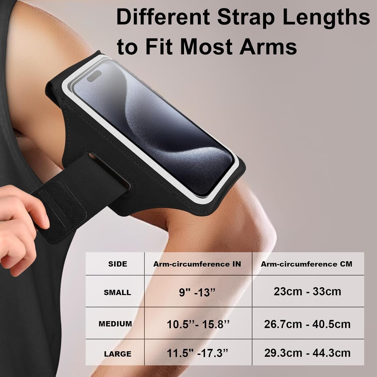 Running Armband with Earphone Bag Cell Phone Armband for iPhone 17 16 15 Pro 14 Plus 13 11 XR, Galaxy S24/S10 Water Resistant Sports Phone Holder Case & Zipper Slot Car Key Holder for 6.9 inch Phone - Image 5