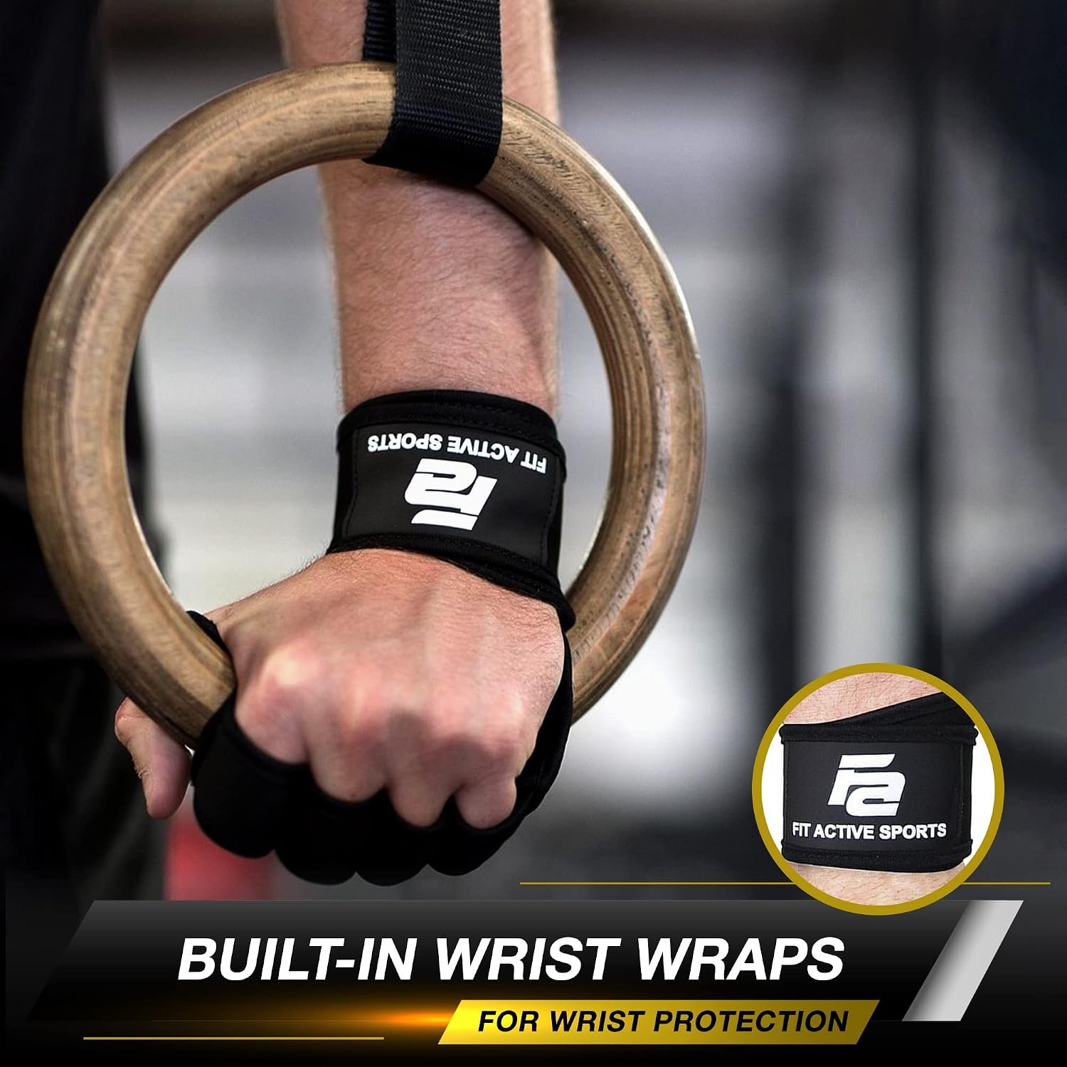 Fit Active Sports New Ventilated Weight Lifting Workout Gloves with Built-in Wrist Wraps for Men and Women - Great for Gym Fitness, Cross Training, Hand Support & Weightlifting. - Image 9