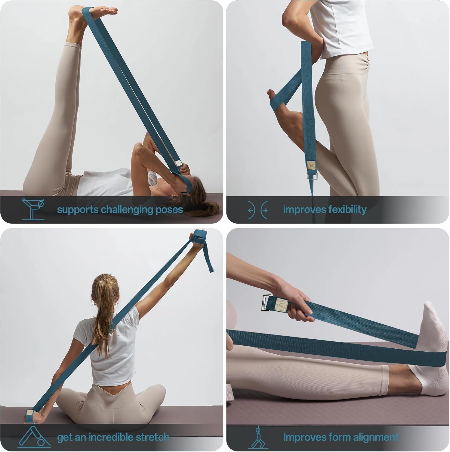 Yoga Straps 1.8M or 2.5M, Durable Cotton Yoga Straps for Stretching, Adjustable Yoga Belt Strap for Yoga, Dance, Gym Workouts - Image 6