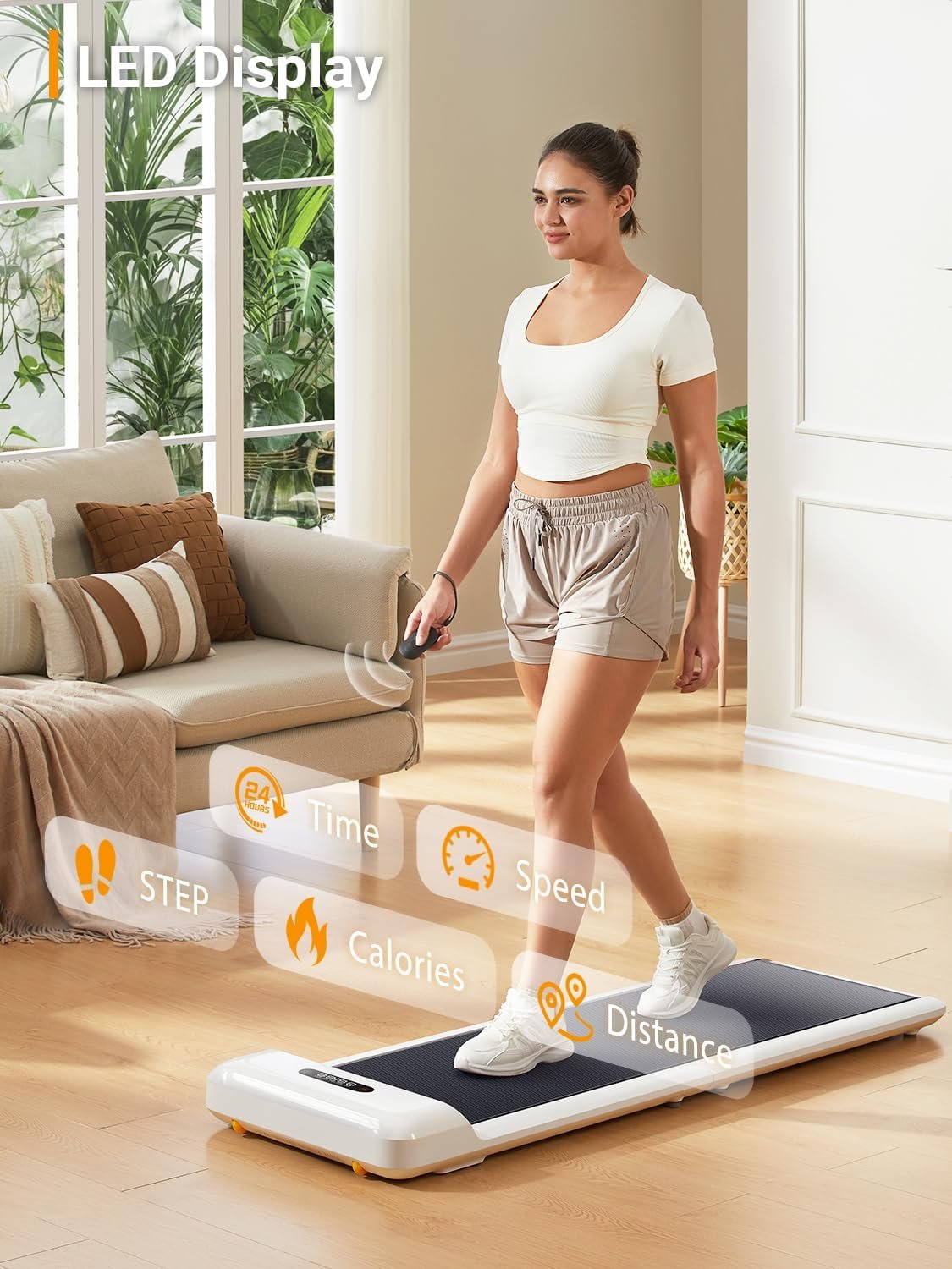 WalkingPad C2 Foldable Walking Pad Treadmill, Under Desk Compact Design | Foldable Design for Compact Storage and Space Saving, Smart FootSense Control, LED Display for Daily Walking, Jogging - Image 6