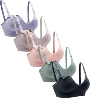 Suekaphin Nursing Bra 5pack Wireles...