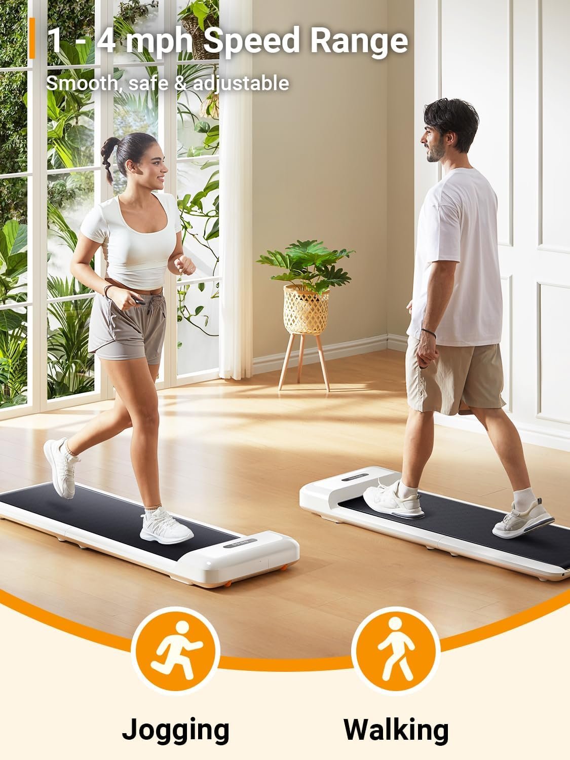 WalkingPad C2 Foldable Walking Pad Treadmill, Under Desk Compact Design | Foldable Design for Compact Storage and Space Saving, Smart FootSense Control, LED Display for Daily Walking, Jogging - Image 3
