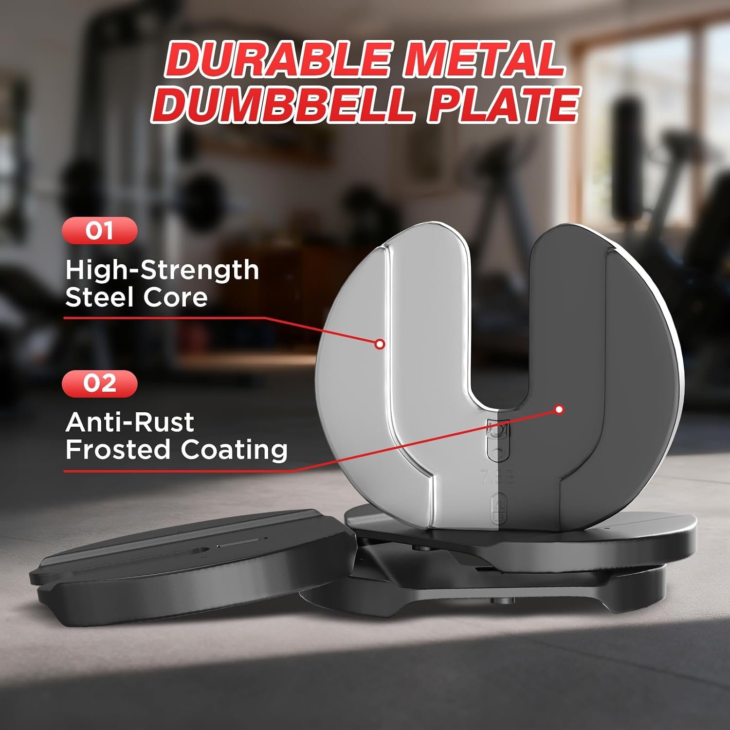 Adjustable Dumbbells Set All in One Free Weights Set for Home Gym | 25/26.5/52.5/55/85lbs Weights Dumbbells Set, 1 Sec Adjust Weights with Anti-Slip Handle for Home Fitness - Image 6
