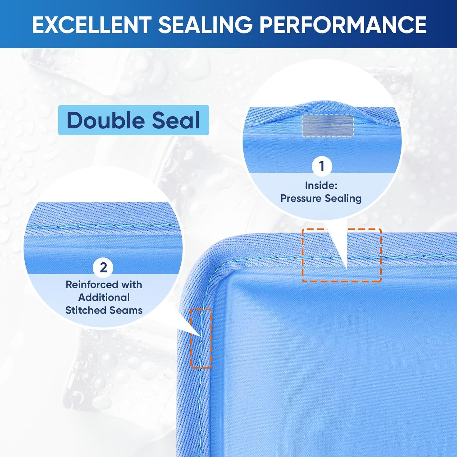 APEXUP Gel Ice Packs for Injuries Reusable, Flexible Double Sided Cold Packs for Injuries, Ice Pack for Knee, Shoulder, Back, Hip, Leg, Arm (Blue, 8"x5.5", 1PK) - Image 2