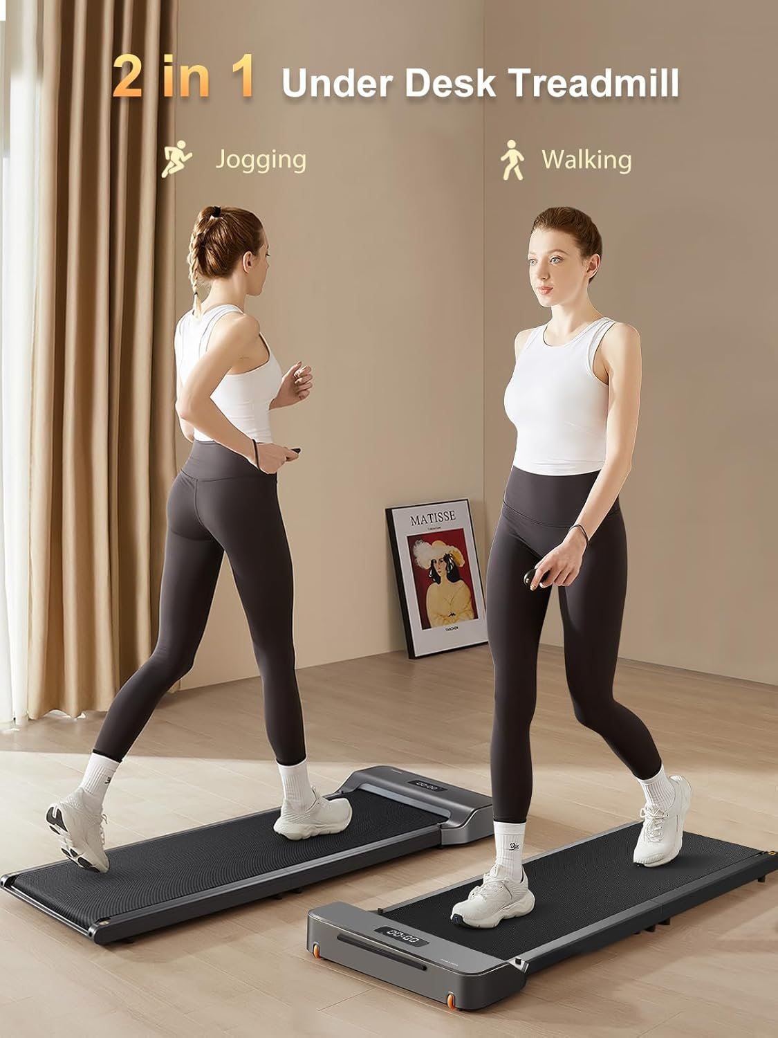 WalkingPad Z1 Foldable Walking Pad Treadmill, Under Desk Compact Design | 180° Foldable Design for Easy Storage, Space Saving, Quiet Motor and LED Display for Daily Home Office Walking and Jogging - Image 5