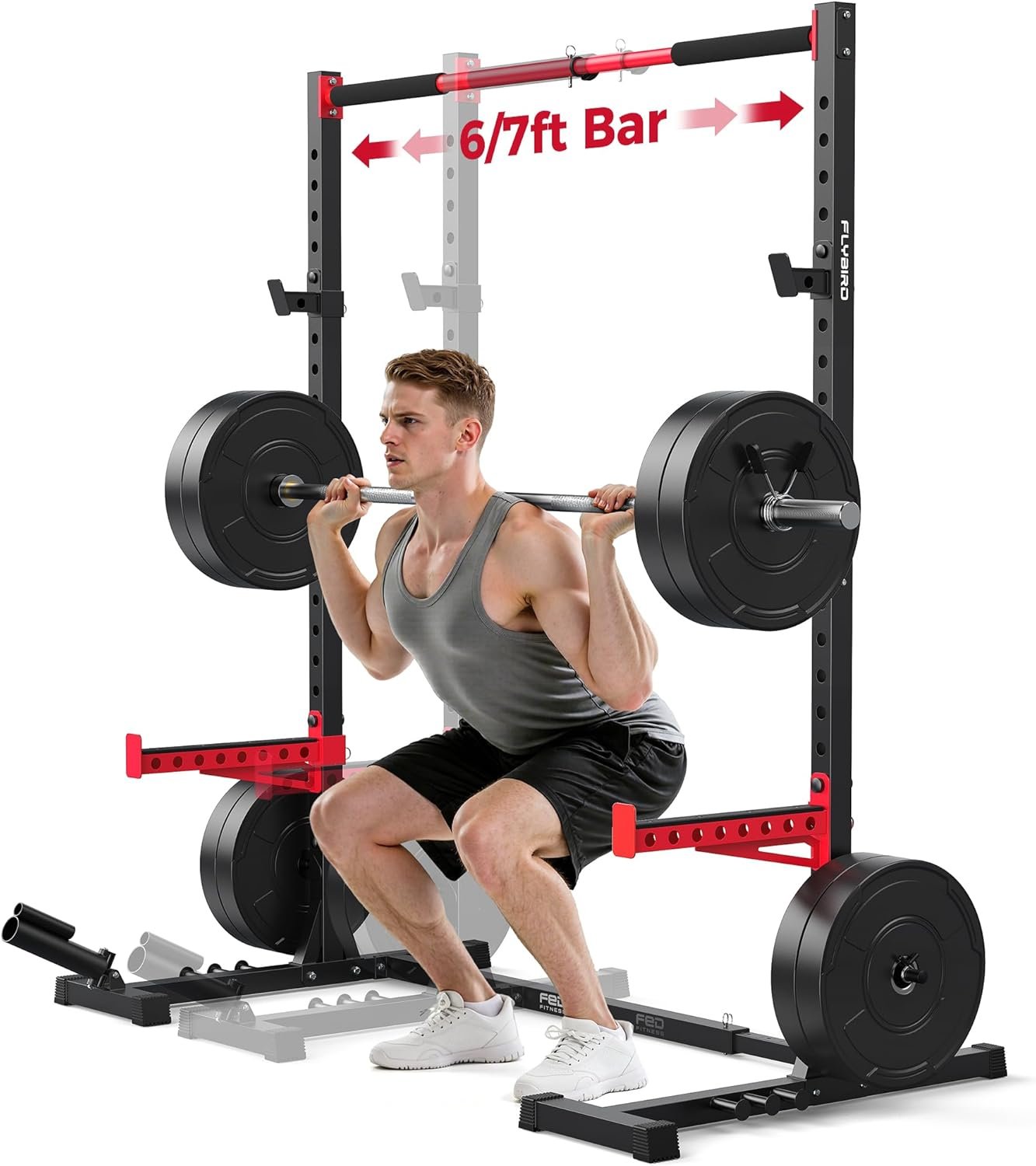 FLYBIRD SR1 Squat Rack, Adjustable ...