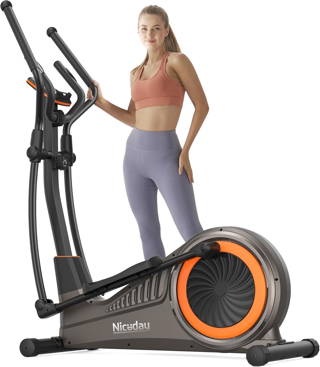 Niceday Elliptical Exercise Machine with 15.5IN/16IN/20IN Stride | Magnetic Elliptical Trainer for Home Use, 16 Resistance Levels, 400LBS Loading Capacity, Support Kinomap APP