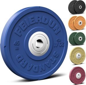 FEIERDUN Color Bumper Plate Set, 2-...
