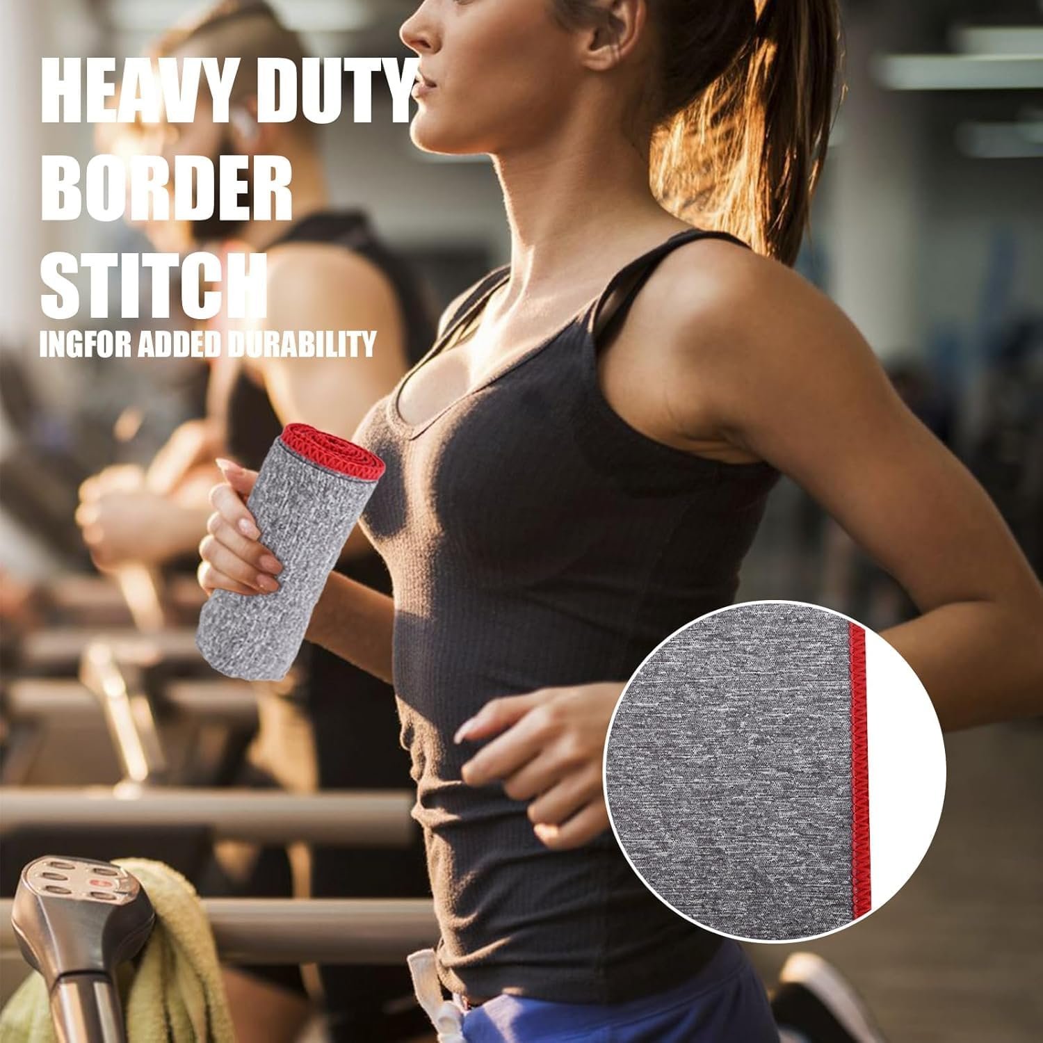 Microfiber Quick Dry Gym Towel, Lint Free Odor-Free Absorbent Fiber, Fast Drying, Men & Women Workout Gear for Body Sweat, Working Out, Towels (Grey, 5Pack - 16 * 27Inch) - Image 3