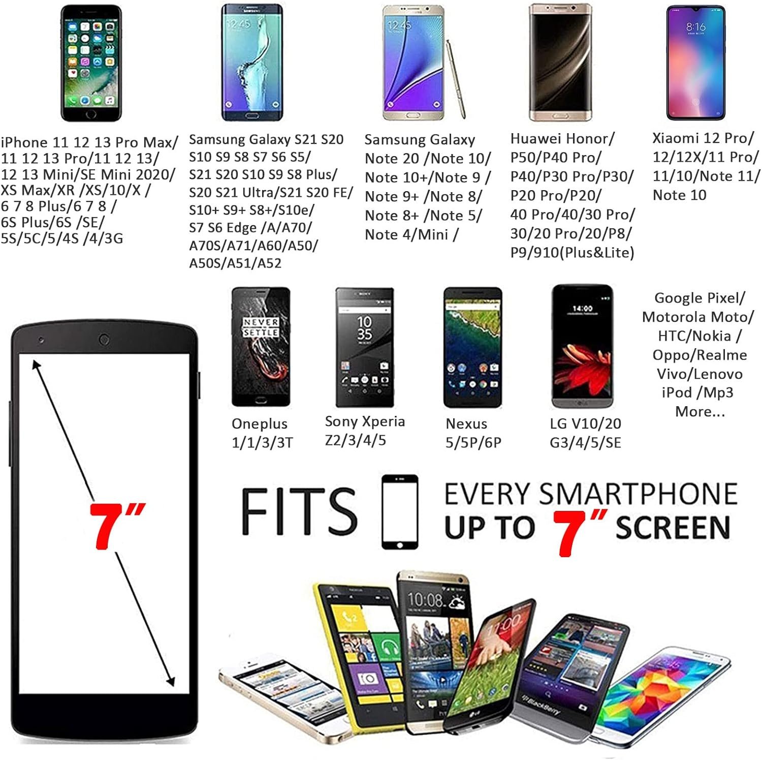 Phone Holder for Running Armband iPhone 17 16 16e 15 14 13 12 11 Pro Max XS XR Plus Mini Galaxy Ultra S26 S25 S24 S23 S22 S21 Note 20 10 Pouch Bag, Arm Band Sleeve Fit Sport Gym Hiking Black - Image 2