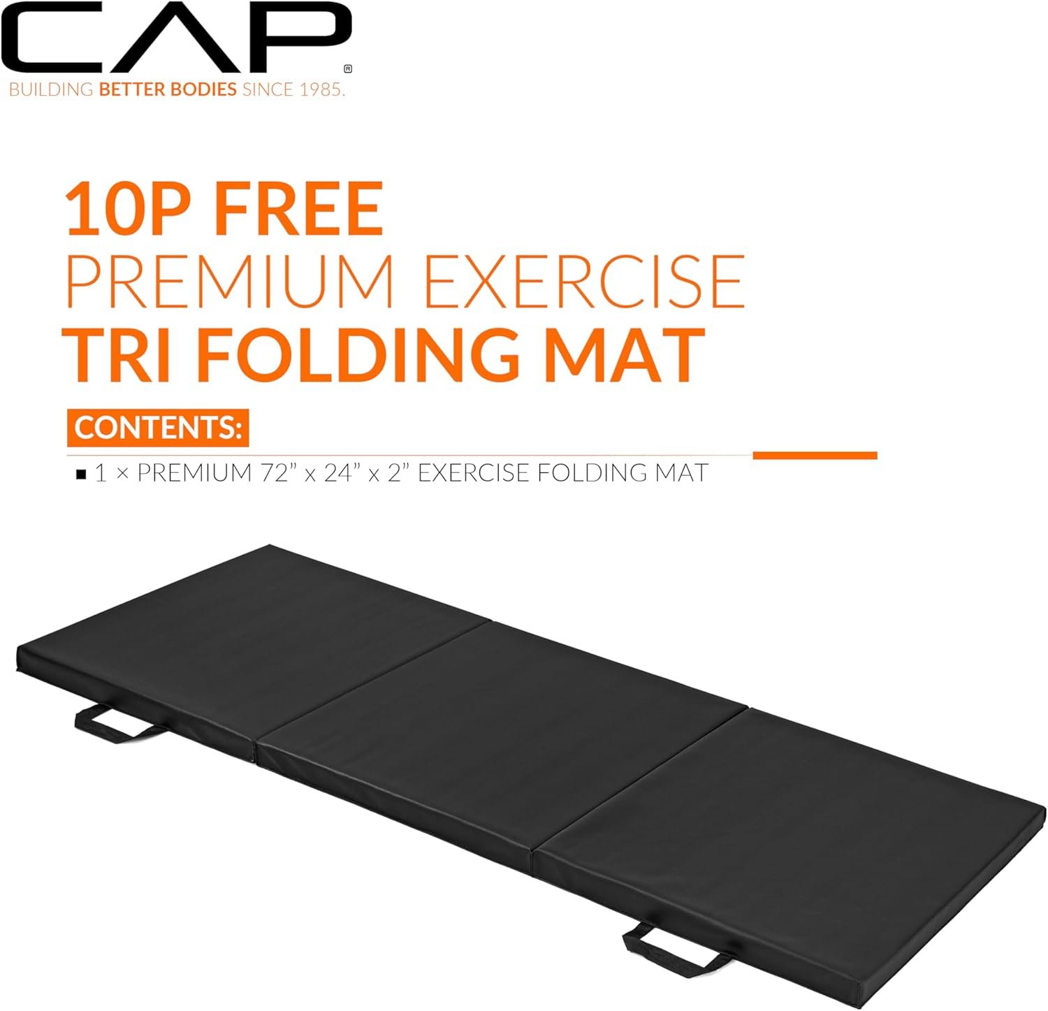 CAP Barbell All Purpose Folding Anti Tear Exercise Training Aerobic Fitness Gym & Gymnastics Balance Mat | Multiple colors - Image 2