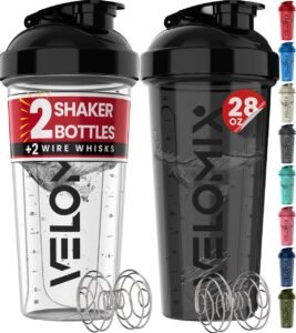 VELOMIX 2 Pack 28oz Protein Shaker ...