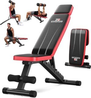 NICEPEOPLE Adjustable Weight Bench ...