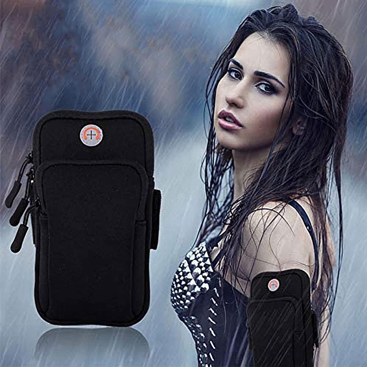 Phone Holder for Running Armband iPhone 17 16 16e 15 14 13 12 11 Pro Max XS XR Plus Mini Galaxy Ultra S26 S25 S24 S23 S22 S21 Note 20 10 Pouch Bag, Arm Band Sleeve Fit Sport Gym Hiking Black - Image 7