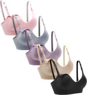 Suekaphin Nursing Bra 5pack Wireles...