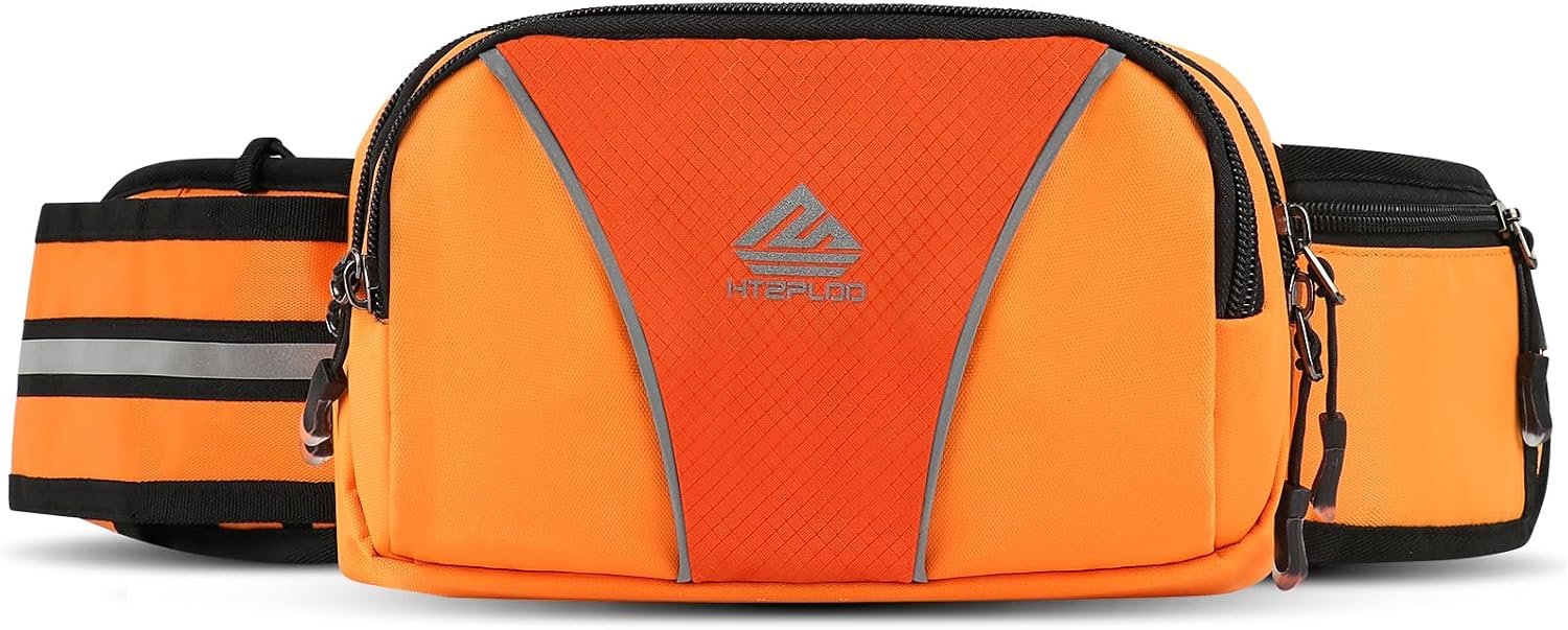 Fanny Pack for Men Women Waist Bag with Water Bottle Holder for Hiking, Travel,Dog Walking, Workout (Orange) - Image 8