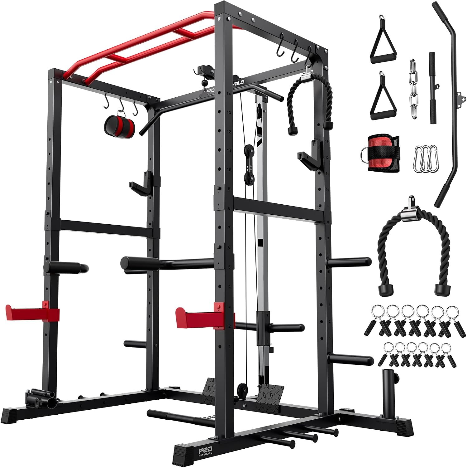 SPORTSROYALS Power Rack, Multi-Func...