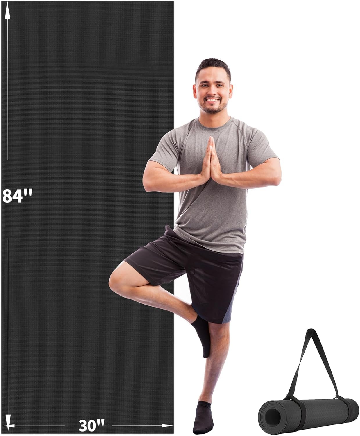 CAMBIVO Extra Long Wide Yoga Mat, T...
