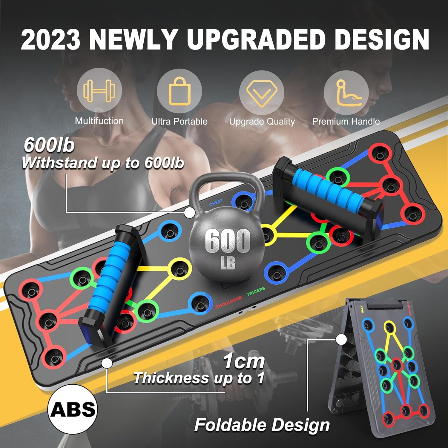IUT Solid Push Up Board 15 in 1 Home Workout Equipment Multi-Functional Pushup Stands System Fitness Floor Chest Muscle Exercise Professional Equipment Burn Fat - Image 6