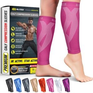 BLITZU Calf Compression Sleeves, Fo...