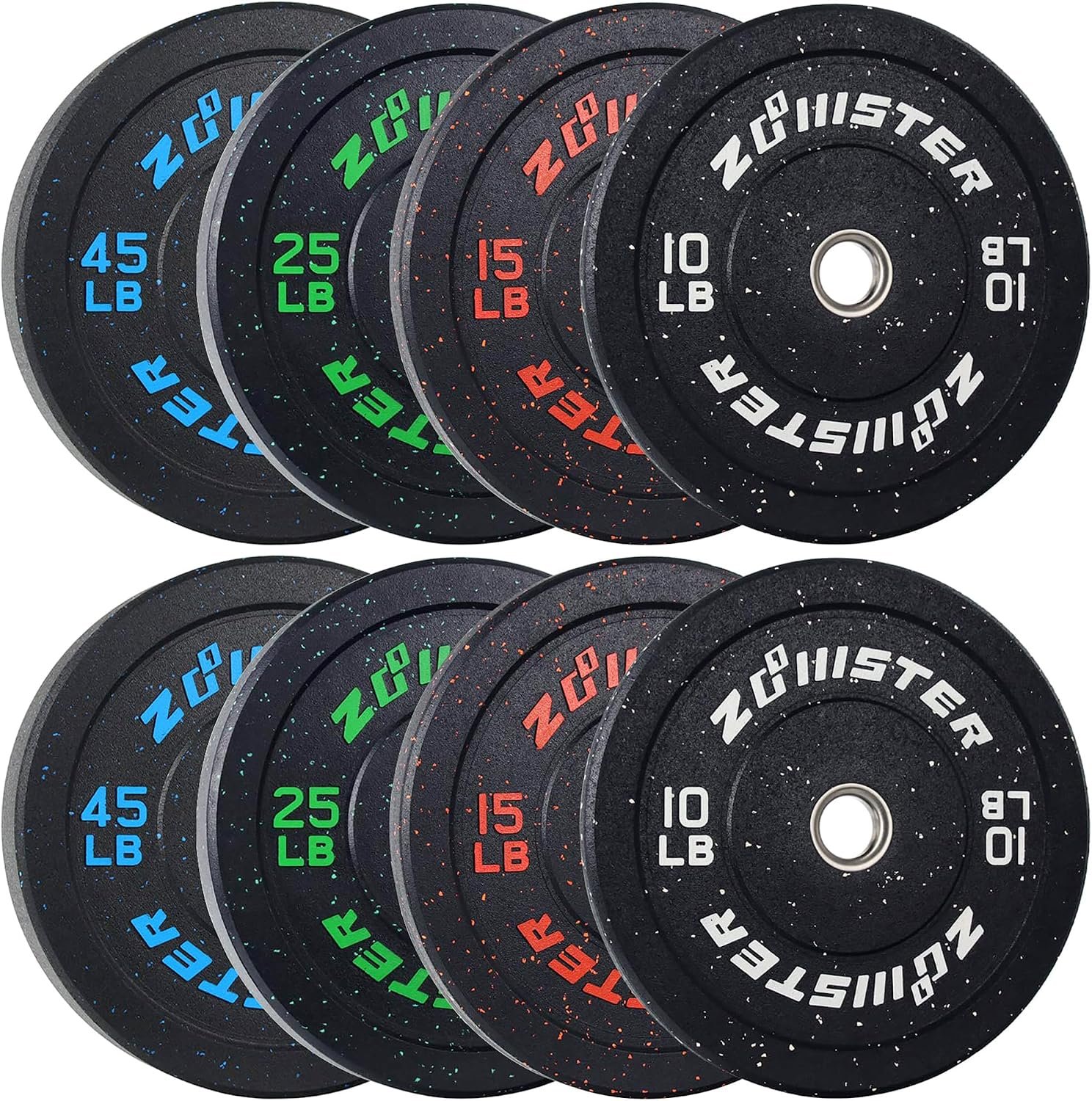 2-Inch Bumper Plate, Olympic Weight Plate HIGH BOUNCE | ODOR-FREE | NOISE-REDUCING | ABSORB IMPACT Bumper Weight Plate with Steel Insert Strength Training Weight Lifting Plate