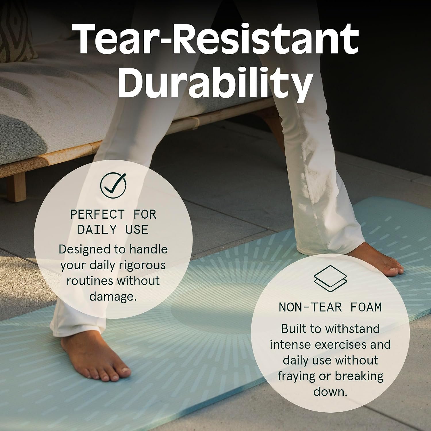 Retrospec Solana Yoga Mat 1" Thick w/Nylon Strap for Men & Women - Non Slip Exercise Mat for Home Yoga, Pilates, Stretching, Floor & Fitness Workouts - Image 6