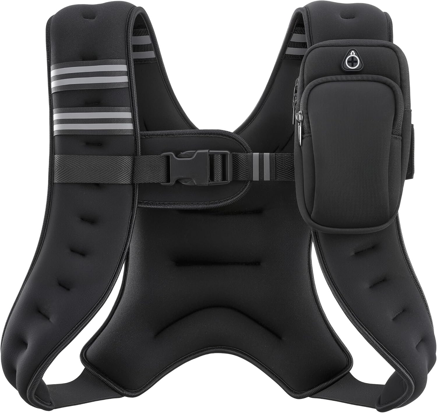 ZELUS Weighted Vest, 6lb/8lb/12lb/16lb/20lb/25lb/30lb Weight Vest with Reflective Stripe for Workout, Strength Training, Running, Fitness, Muscle Building, Weight Loss, Weightlifting