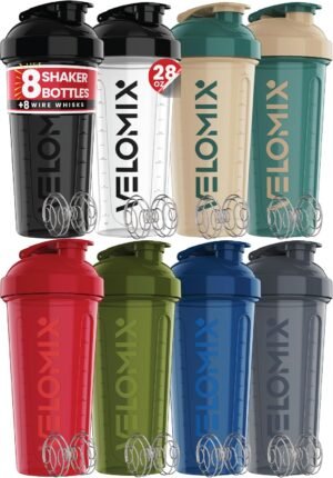 VELOMIX 8 Pack 28oz Protein Shaker ...