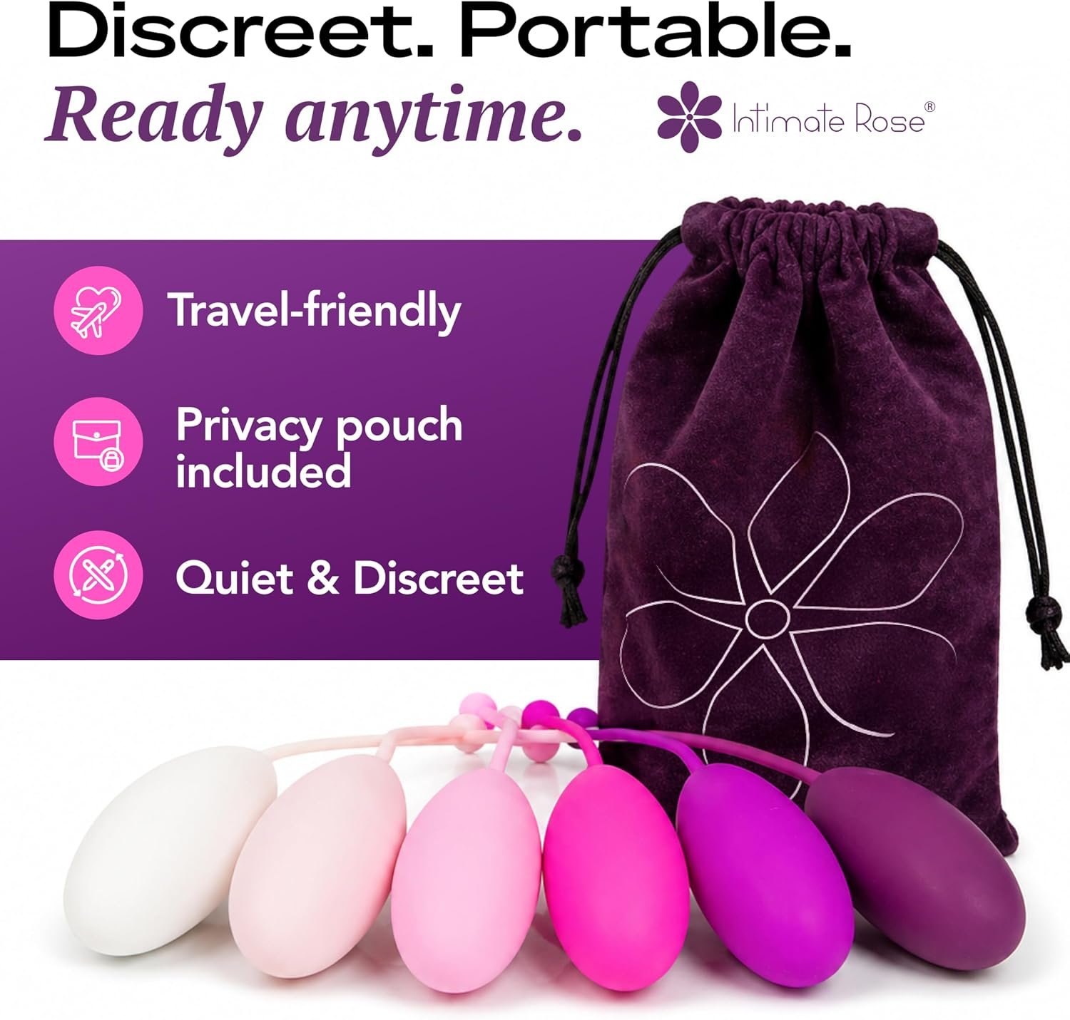 Kegel Exercise System - Pelvic Floor Exercises, Kegel Balls Weights | Set of 6 Premium Silicone Kegel Exercise Weights & Control with Training Kit for Women: Beginners & Advanced - Image 9