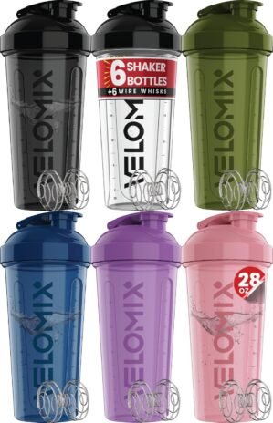VELOMIX 6 Pack 28oz Shaker Cups for...