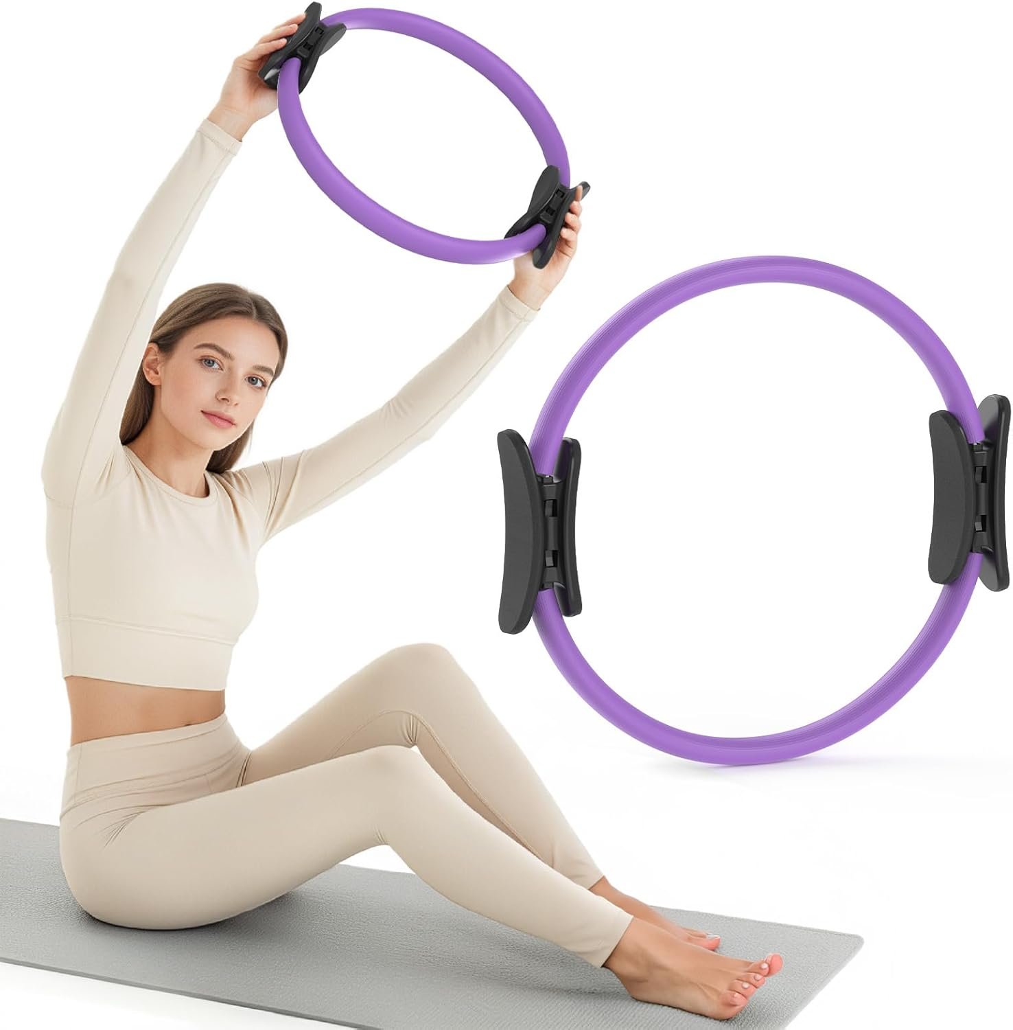 JKSHMYT Pilates Ring, 14.5 inch Mag...